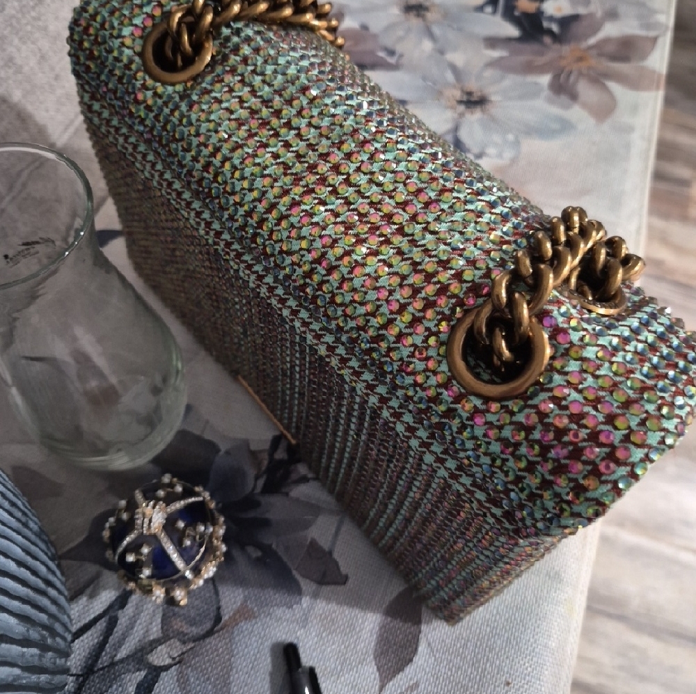 Kurt Geiger Multicolor Rhinestone Convertible Shoulderbag - Picture 7 of 12